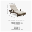 Signature Design by Ashley Caribou Crystal Chaise Lounge with Cushion