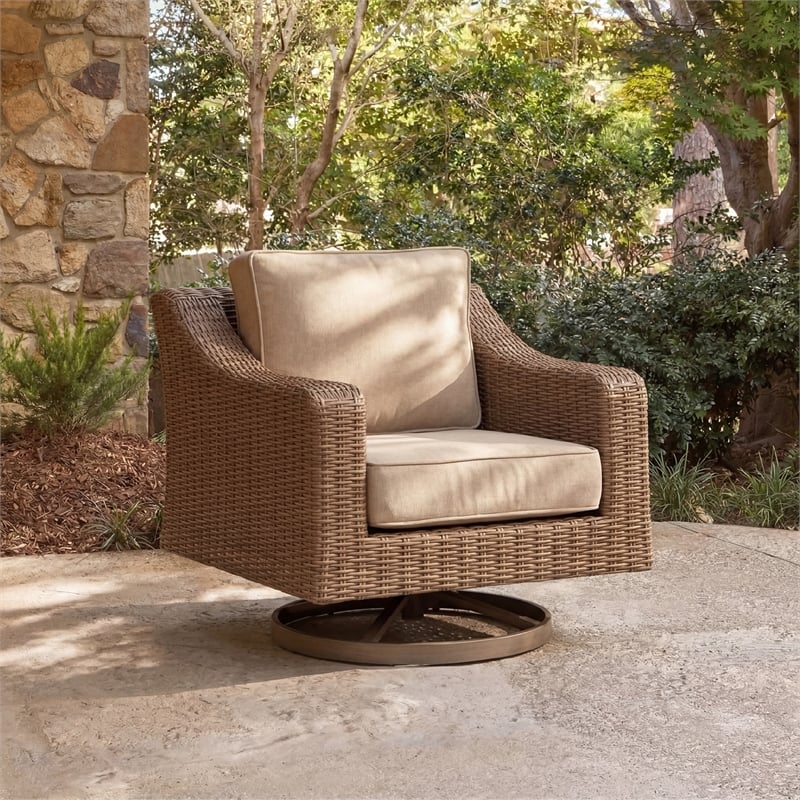 Signature Design by Ashley Caribou Crystal Swivel Lounge with Cushion