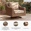 Signature Design by Ashley Caribou Crystal Swivel Lounge with Cushion