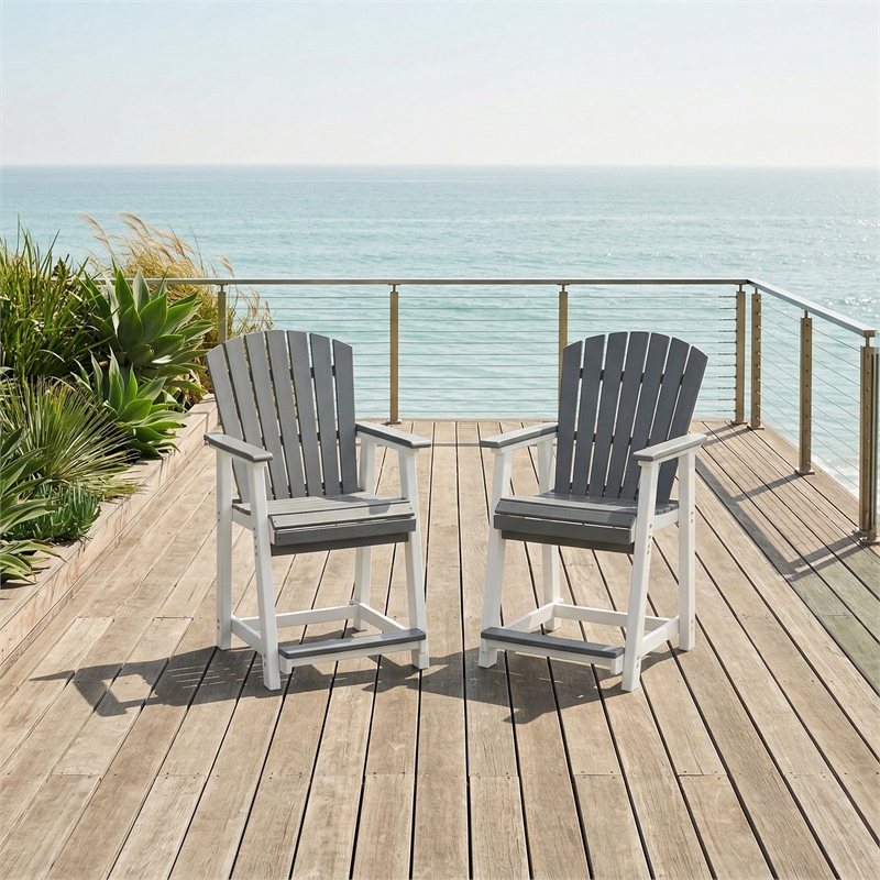 Signature Design by Ashley Pinnacle Velvet Outdoor Bar Stool (Set of 2)