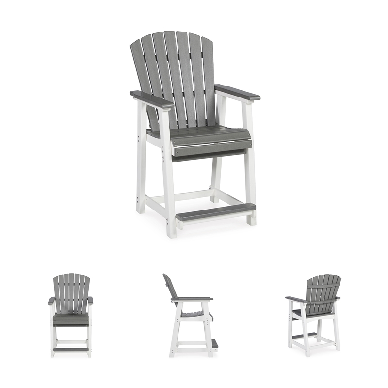 Signature Design by Ashley Pinnacle Velvet Outdoor Bar Stool (Set of 2)
