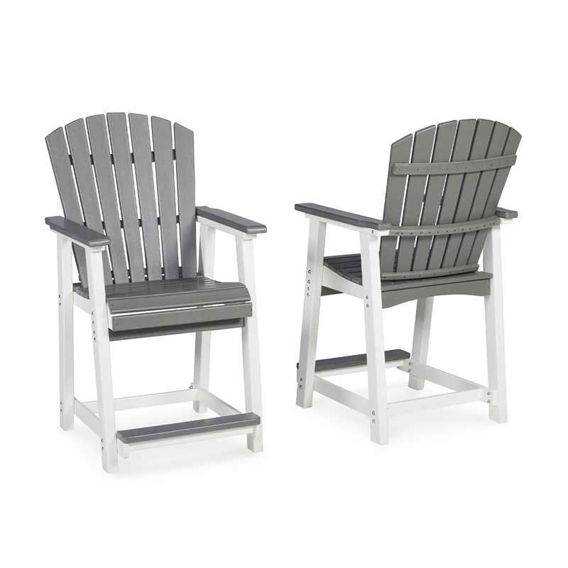 Signature Design by Ashley Pinnacle Velvet Outdoor Bar Stool (Set of 2)