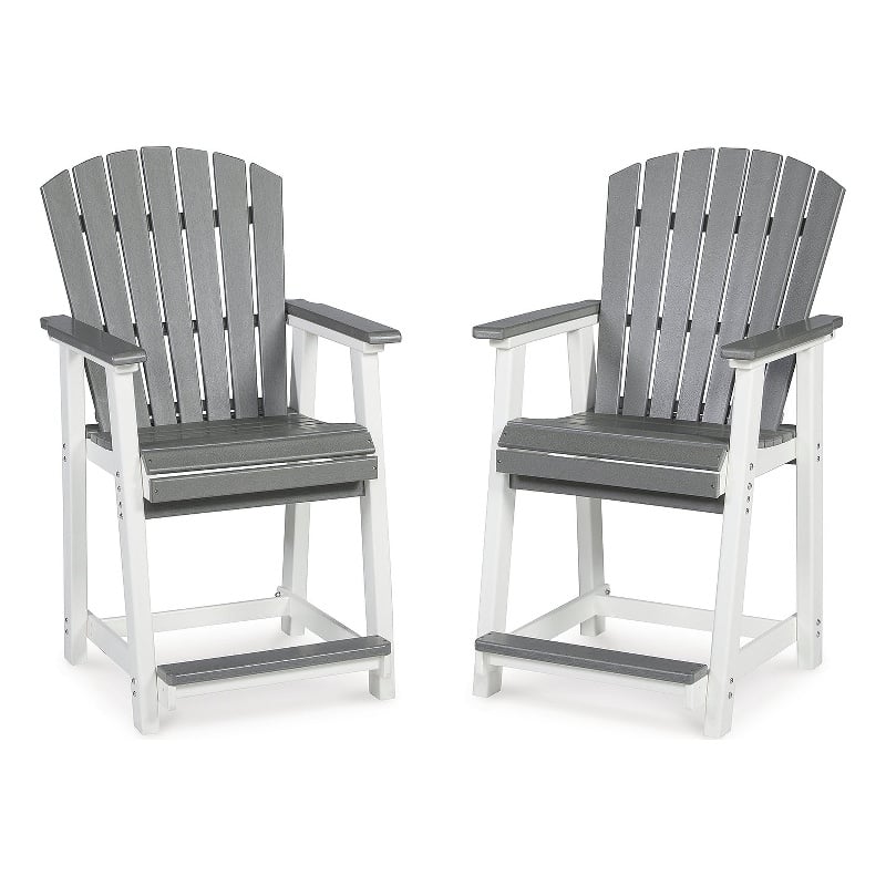 Signature Design by Ashley Pinnacle Velvet Outdoor Bar Stool (Set of 2)