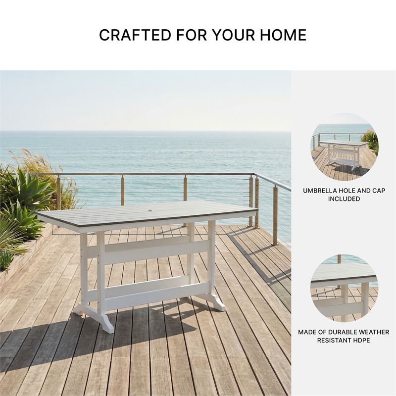 Signature Design by Ashley Pinnacle Velvet Outdoor Counter Height Dining Table
