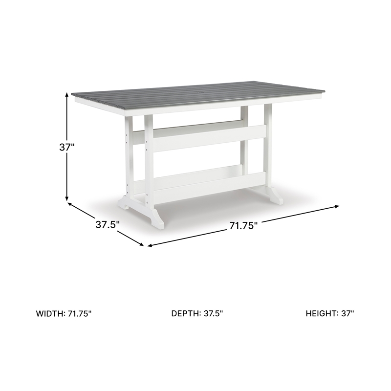 Signature Design by Ashley Pinnacle Velvet Outdoor Counter Height Dining Table