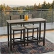 Signature Design by Ashley Kelp Quill Outdoor Counter Table and 2 Barstools