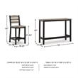 Signature Design by Ashley Kelp Quill Outdoor Counter Table and 2 Barstools