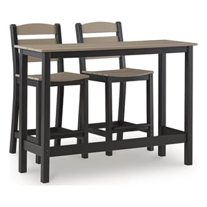Signature Design by Ashley Kelp Quill Outdoor Counter Table and 2 Barstools