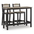 Signature Design by Ashley Kelp Quill Outdoor Counter Table and 2 Barstools
