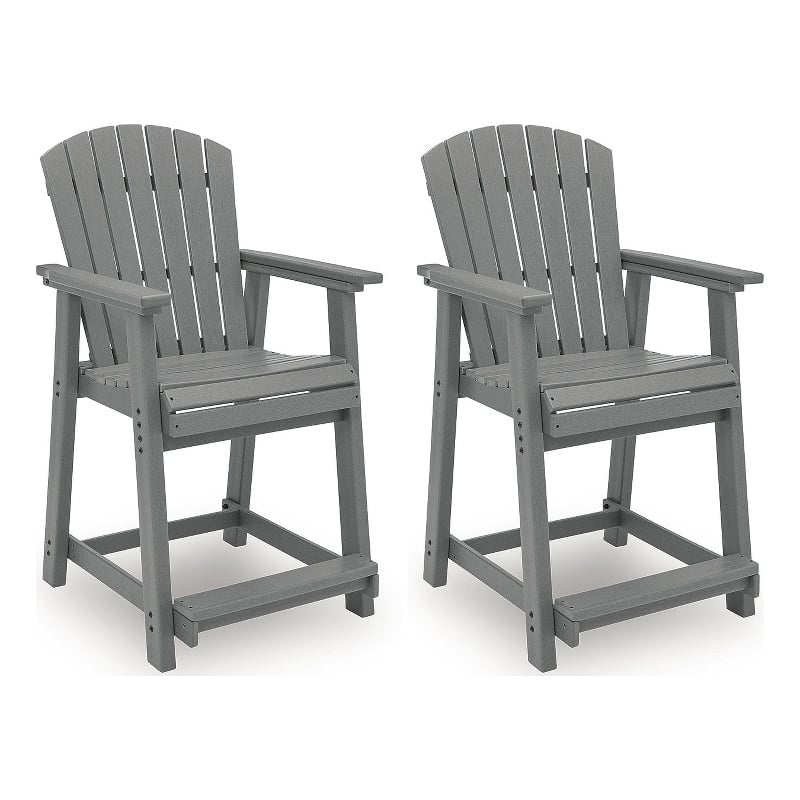Signature Design by Ashley Plinth Verdigris Outdoor Bar Stool (Set of 2)