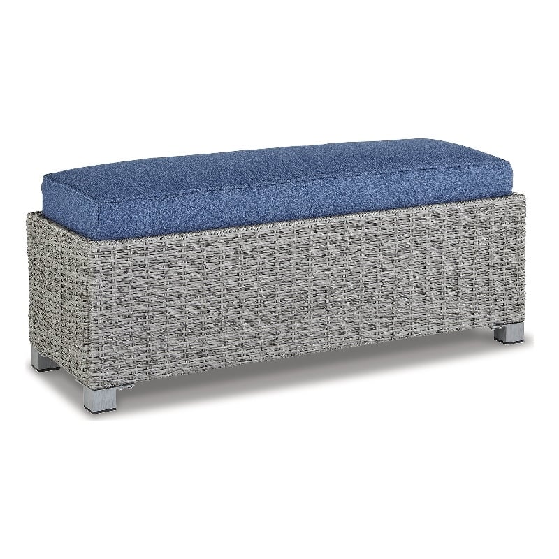 Signature Design by Ashley Indigo Narrows Outdoor Bench with Cushion