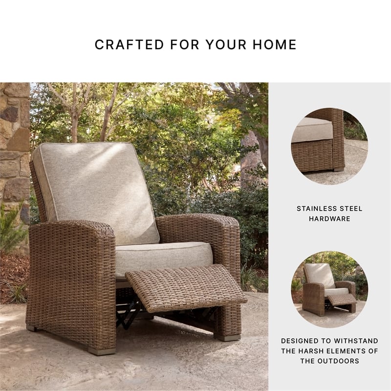 Signature Design by Ashley Caribou Crystal Outdoor Recliner
