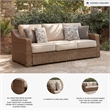 Signature Design by Ashley Caribou Crystal Outdoor Sofa with Cushion