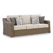 Signature Design by Ashley Caribou Crystal Outdoor Sofa with Cushion