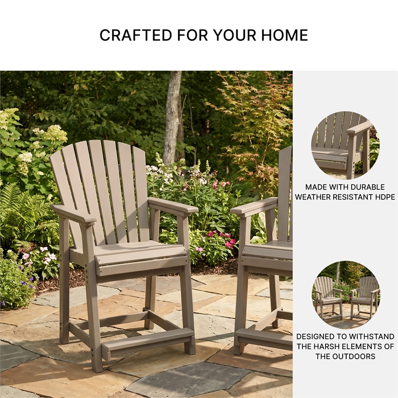 Signature Design by Ashley Pollen Vista Outdoor Bar Stool (Set of 2)
