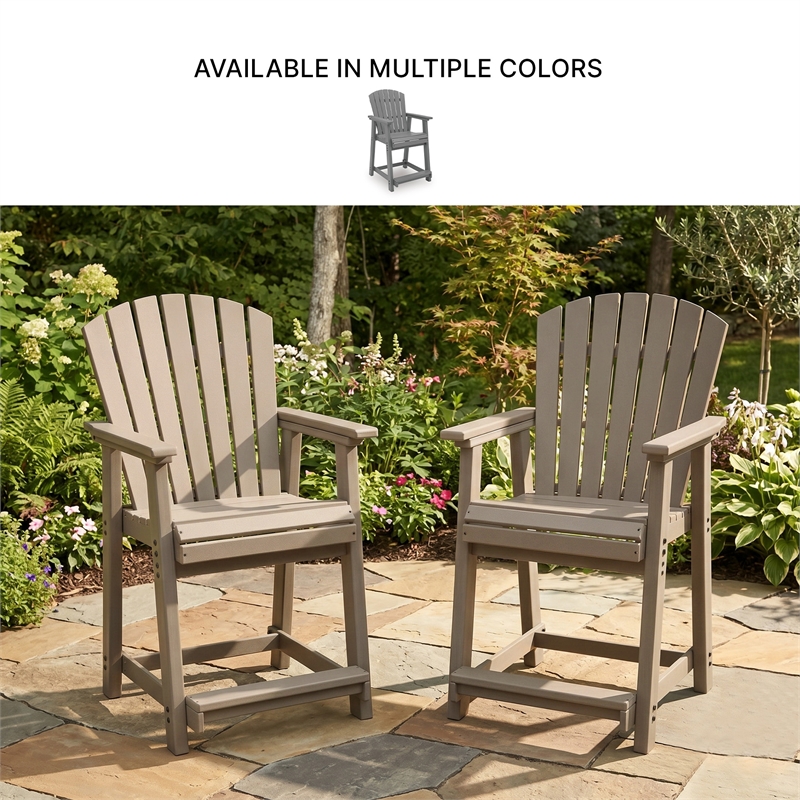 Signature Design by Ashley Pollen Vista Outdoor Bar Stool (Set of 2)