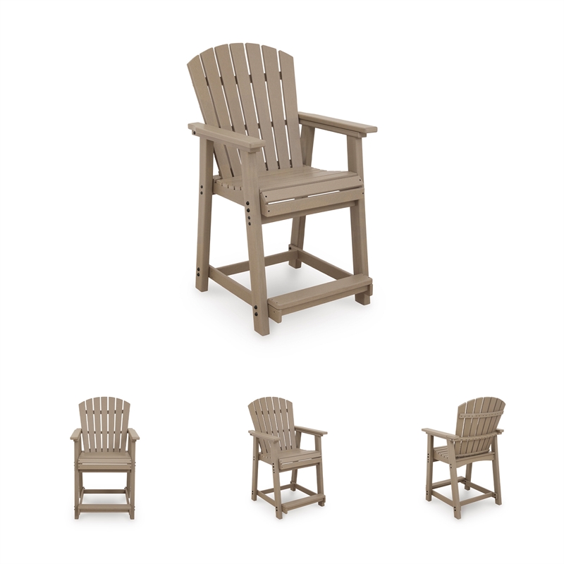 Signature Design by Ashley Pollen Vista Outdoor Bar Stool (Set of 2)