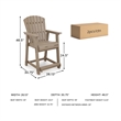 Signature Design by Ashley Pollen Vista Outdoor Bar Stool (Set of 2)