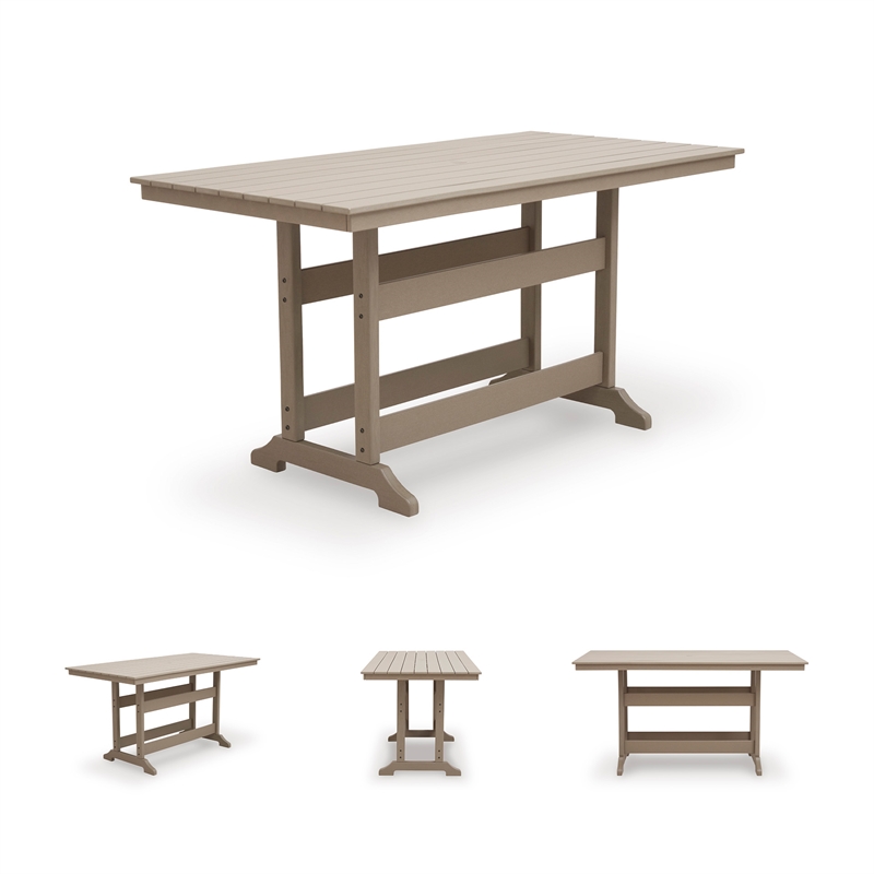 Signature Design by Ashley Pollen Vista Outdoor Counter Height Dining Table