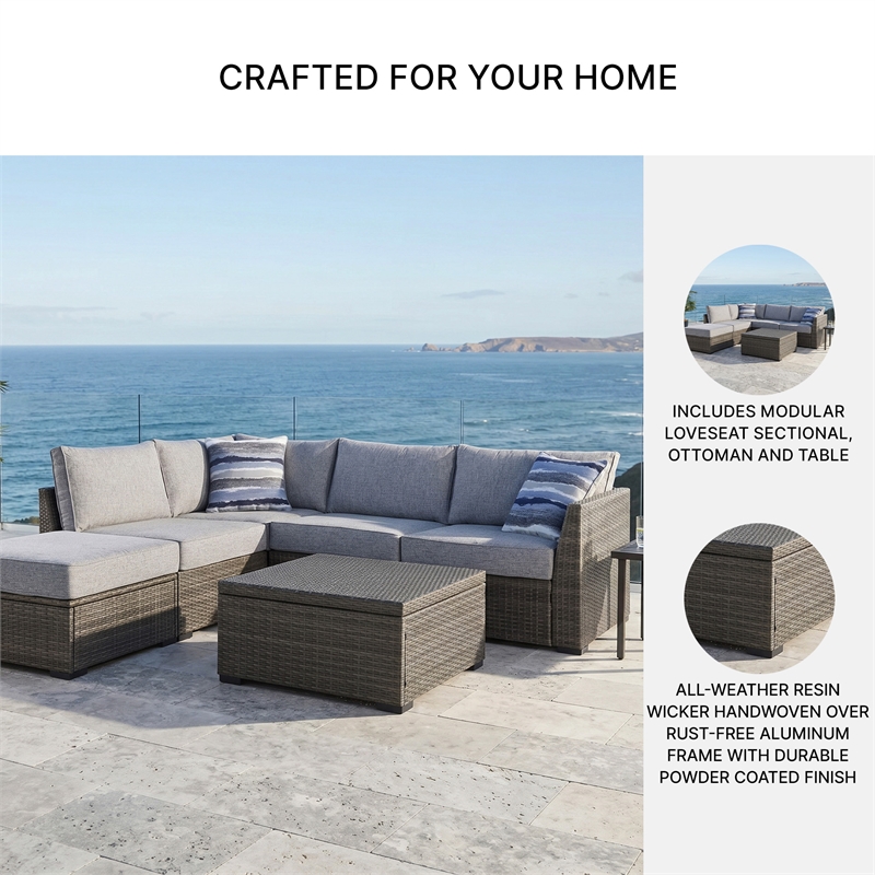 Signature Design by Ashley Tamarack Monsoon Outdoor Conversation Set (Set of 4)