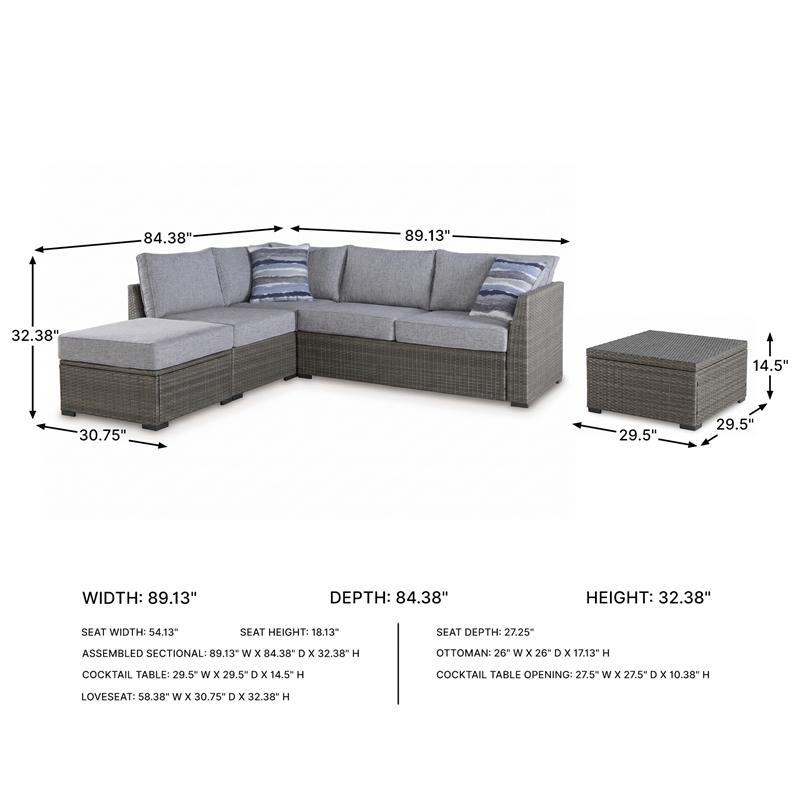 Signature Design by Ashley Tamarack Monsoon Outdoor Conversation Set (Set of 4)