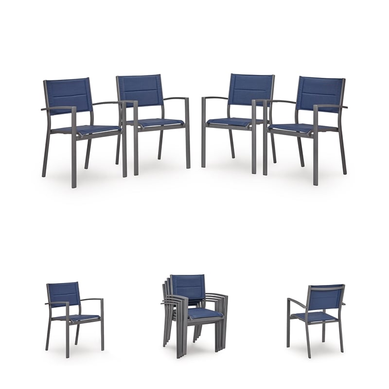 Signature Design by Ashley Redwood Wisp Outdoor Sling Swivel Chair (Set of 2)