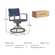 Signature Design by Ashley Redwood Wisp Outdoor Sling Swivel Chair (Set of 2)