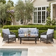 Signature Design by Ashley Sprig Jade Outdoor Love/Chairs/Table Set (Set of 4)