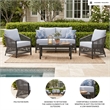 Signature Design by Ashley Sprig Jade Outdoor Love/Chairs/Table Set (Set of 4)