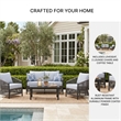 Signature Design by Ashley Sprig Jade Outdoor Love/Chairs/Table Set (Set of 4)