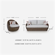 Signature Design by Ashley Mesquite Salt Outdoor Loveseat Set (Set of 3)