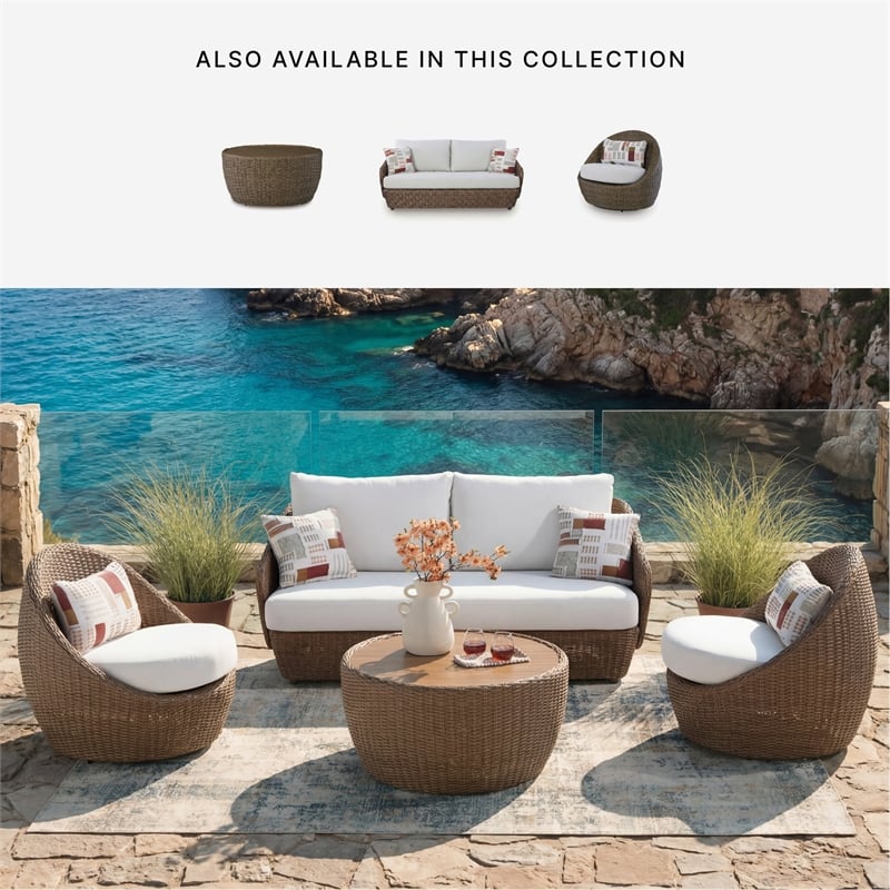 Signature Design by Ashley Mesquite Salt Outdoor Loveseat Set (Set of 3)