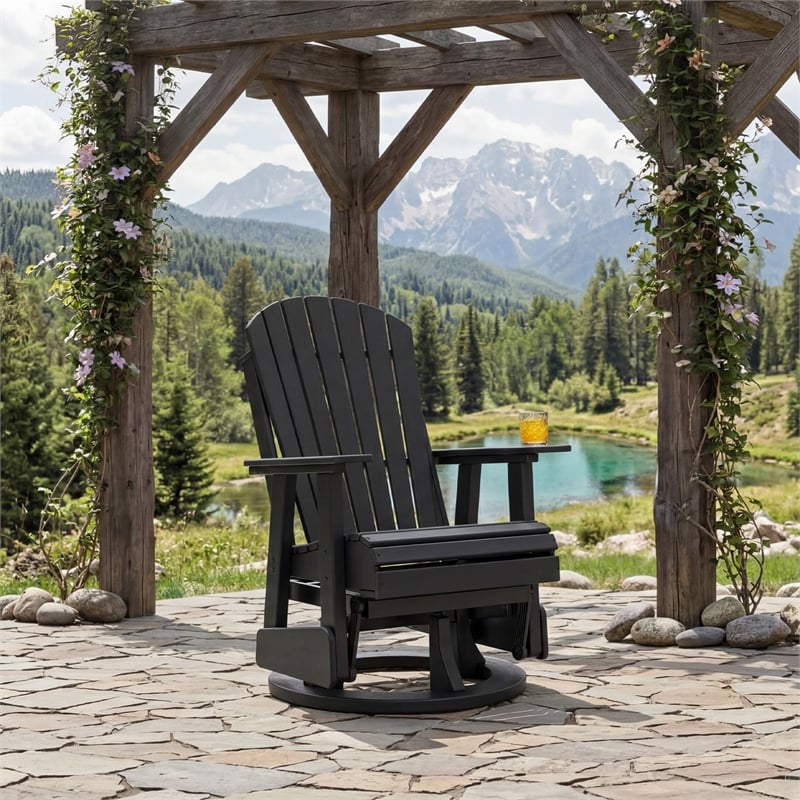 Signature Design by Ashley Lapis Rain Outdoor Swivel Glider Chair