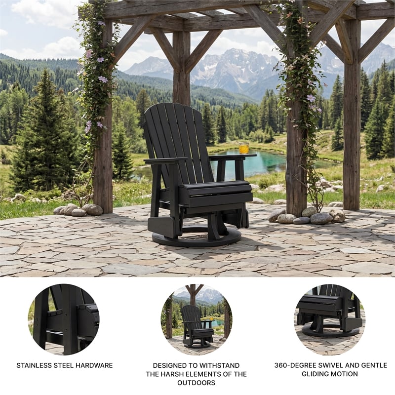 Signature Design by Ashley Lapis Rain Outdoor Swivel Glider Chair