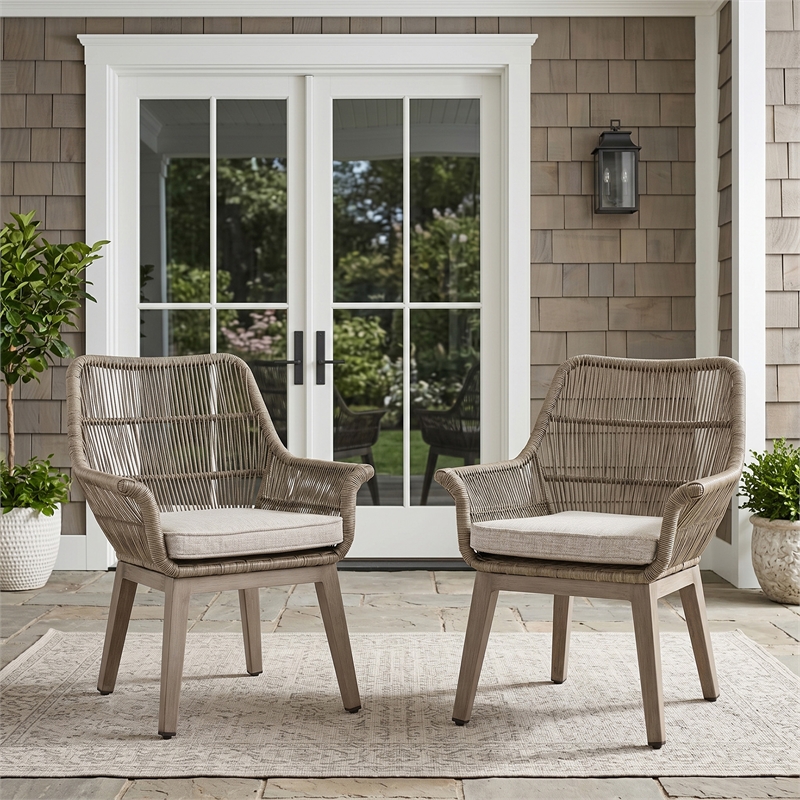 Signature Design by Ashley Carob Fell Arm Chair with Cushion (Set of 2)