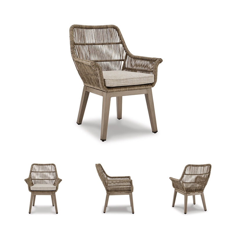 Signature Design by Ashley Carob Fell Arm Chair with Cushion (Set of 2)