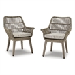 Signature Design by Ashley Carob Fell Arm Chair with Cushion (Set of 2)