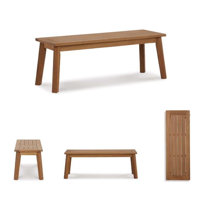 Signature Design by Ashley Quince Whorl Outdoor Dining Bench