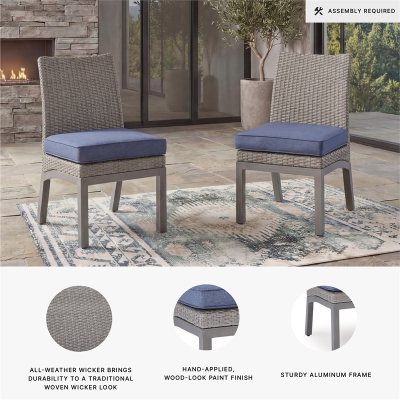 Signature Design by Ashley Gale Limestone Outdoor Side Chair (Set of 2)