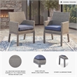 Signature Design by Ashley Gale Limestone Outdoor Arm Chair (Set of 2)