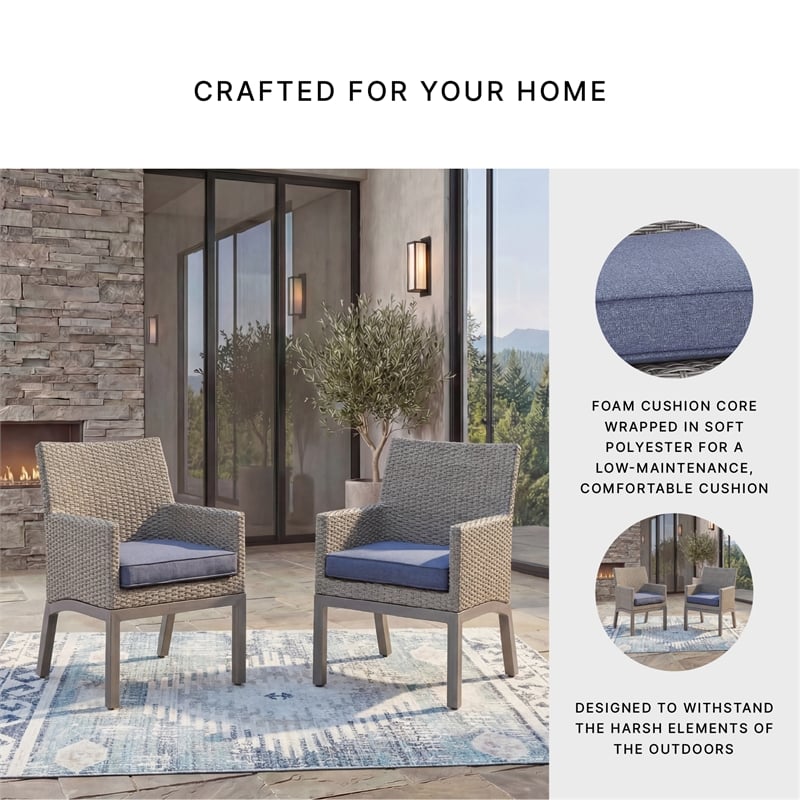 Signature Design by Ashley Gale Limestone Outdoor Arm Chair (Set of 2)