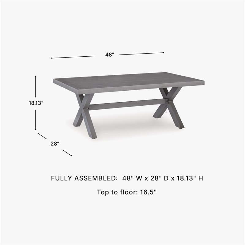 Signature Design by Ashley Gale Limestone Outdoor Coffee Table