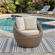 Signature Design by Ashley Saguaro Basalt Swivel Lounge with Cushion (Set of 2)