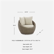 Signature Design by Ashley Saguaro Basalt Swivel Lounge with Cushion (Set of 2)