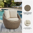 Signature Design by Ashley Saguaro Basalt Swivel Lounge with Cushion (Set of 2)