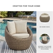 Signature Design by Ashley Saguaro Basalt Swivel Lounge with Cushion (Set of 2)