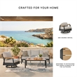 Signature Design by Ashley Virga Zinc Outdoor Sofa/Chairs/Table (Set of 4)