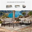 Signature Design by Ashley Virga Zinc Outdoor Sofa/Chairs/Table (Set of 4)