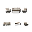 Signature Design by Ashley Virga Zinc Outdoor Sofa/Chairs/Table (Set of 4)