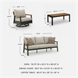 Signature Design by Ashley Virga Zinc Outdoor Sofa/Chairs/Table (Set of 4)